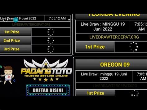 LIVE DRAW CHONBURI OREGON 09 HARI INI KAMIS 09 JUNI .